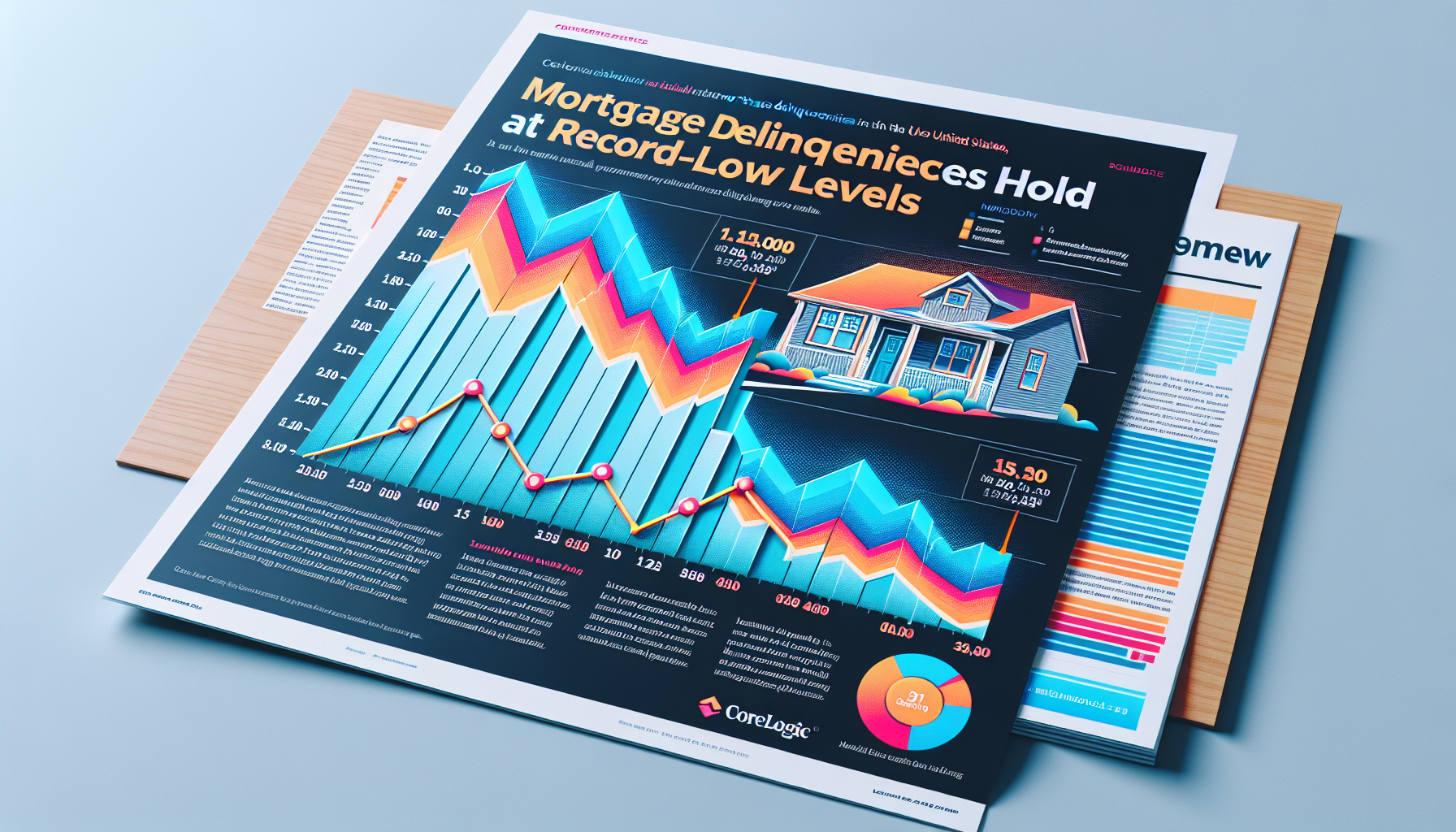 Sure, here is a DALL-E prompt for an image that relates to this article title: **Mortgage Delinquencies in the US Hold at Record-Low Levels: CoreLogic Analysis** **Prompt:** A graph showing mortgag