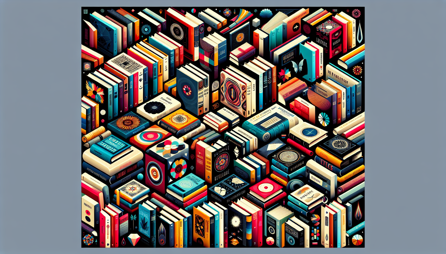 **DALL-E Prompt:** Create a visually striking image that captures the essence of REALTEAM's Recommended Top 25 Books in English. Depict a diverse collection of books, each representing a different ge